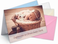 Zaproszenia na chrzest foto classic - 72 wzory