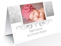 Zaproszenia na chrzest foto cyrkonia - 60 wzory