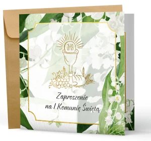 Zaproszenia na komunię BOHO elegante II - 12 wzorów