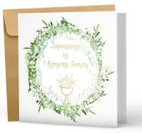 Zaproszenia na komunię Konwalie - 6 wzorów