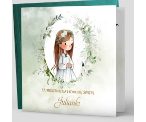 Zaproszenia na komunię GIRL - 4 wzory