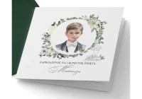 Zaproszenia na komunię BOY akwarela- 8 wzory