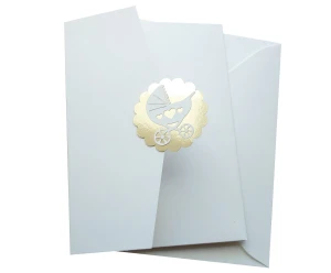 Zaproszenia na Chrzest Folder 3D Wózek