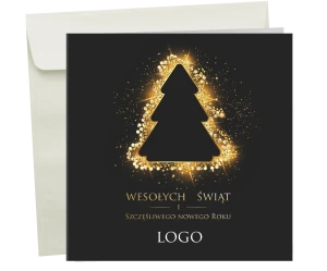 Firmowe kartki świąteczne Black & Gold