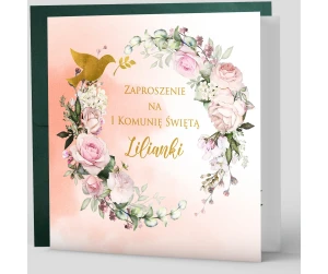Zaproszenia na komunię BOHO - 36 wzory